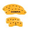 MGP 4 Caliper Covers Engraved Front Cobra Rear Snake Yellow Finish Black Char 2003 Ford Mustang thumbnail 8