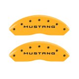 MGP 4 Caliper Covers Engraved Front Mustang Rear Bar & Pony Yellow Finish Blk Char 2004 Ford Mustang thumbnail 5