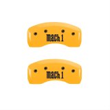 MGP 4 Caliper Covers Engraved Front & Rear Mach 1 Yellow Finish Black Char 2004 Ford Mustang thumbnail 2
