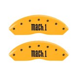 MGP 4 Caliper Covers Engraved Front & Rear Mach 1 Yellow Finish Black Char 2004 Ford Mustang thumbnail 5