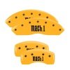 MGP 4 Caliper Covers Engraved Front & Rear Mach 1 Yellow Finish Black Char 2004 Ford Mustang thumbnail 8