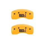 MGP 4 Caliper Covers Engraved Front & Rear Mach 1 Yellow Finish Black Char 2004 Ford Mustang thumbnail 9