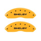 MGP 4 Caliper Covers Engraved Front Shelby Rear Snake Yellow Finish Black Char 2003 Ford Mustang thumbnail 2