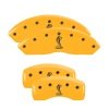 MGP 4 Caliper Covers Engraved Front & Rear Tiffany Snake Yellow Finish Black Char 2004 Ford Mustang thumbnail 8