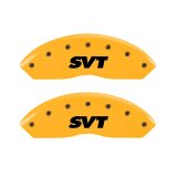 MGP 4 Caliper Covers Engraved Front & Rear SVT Yellow Finish Black Char 2003 Ford Mustang thumbnail 4