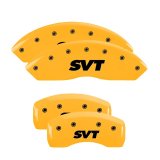MGP 4 Caliper Covers Engraved Front & Rear SVT Yellow Finish Black Char 2003 Ford Mustang thumbnail 7