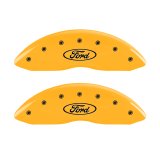 MGP 4 Caliper Covers Engraved F & R Oval Logo/Ford Yellow Finish Black Char 2005 Ford Expedition thumbnail 5