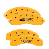 MGP 4 Caliper Covers Engraved Front & Rear Lightning Yellow Finish Black Char 2000 Ford F-150 thumbnail 3