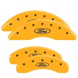 MGP 4 Caliper Covers Engraved F & R Oval Logo/Ford Yellow Finish Black Char 2007 Ford Expedition thumbnail 6