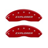 MGP 4 Caliper Covers Engraved Front & Rear Explorer/2011 Red Finish Silver Char 2009 Ford Explorer thumbnail 2