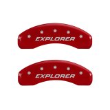 MGP 4 Caliper Covers Engraved Front & Rear Explorer/2011 Red Finish Silver Char 2009 Ford Explorer thumbnail 3