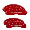MGP 4 Caliper Covers Engraved Front & Rear Explorer/2011 Red Finish Silver Char 2009 Ford Explorer thumbnail 6