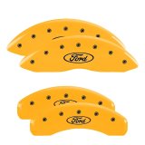 MGP 4 Caliper Covers Engraved Front & Rear Oval Logo/Ford Yellow Finish Black Char 2009 Ford F-150 thumbnail 6