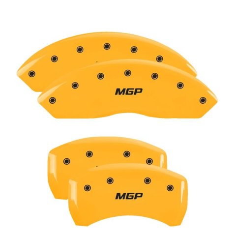 MGP 4 Caliper Covers Engraved Front & Rear MGP Yellow Finish Black Char 2005 Ford Thunderbird thumbnail 3