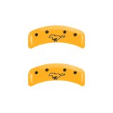 MGP 4 Caliper Covers Engraved Front Mustang Rear Pony Yellow Finish Black Char 2004 Ford Mustang thumbnail 2
