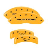 MGP 4 Caliper Covers Engraved Front Mustang Rear Pony Yellow Finish Black Char 2004 Ford Mustang thumbnail 4