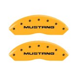 MGP 4 Caliper Covers Engraved Front Mustang Rear Pony Yellow Finish Black Char 2004 Ford Mustang thumbnail 5