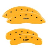 MGP 4 Caliper Covers Engraved Front & Rear MGP Yellow Finish Black Char 2005 Ford Excursion thumbnail 3
