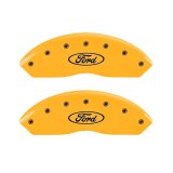 MGP 2 Caliper Covers Engraved Front Oval Logo/Ford Yellow Finish Blk Char 2011 Ford Focus thumbnail 2