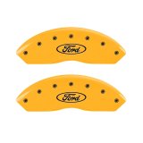 MGP 2 Caliper Covers Engraved Front Oval Logo/Ford Yellow Finish Blk Char 2011 Ford Focus thumbnail 3