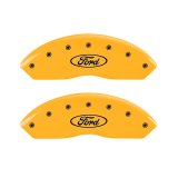 MGP 2 Caliper Covers Engraved Front Oval Logo/Ford Yellow Finish Blk Char 2011 Ford Focus thumbnail 4