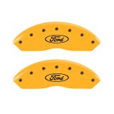 MGP 2 Caliper Covers Engraved Front Oval Logo/Ford Yellow Finish Blk Char 2011 Ford Focus thumbnail 5