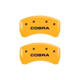 MGP 4 Caliper Covers Engraved Front & Rear Cobra Yellow Finish Black Char 2006 Ford Mustang thumbnail 9
