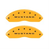 MGP 4 Caliper Covers Engraved Front Mustang Rear Bar & Pony Yellow Finish Blk Char 2006 Ford Mustang thumbnail 1