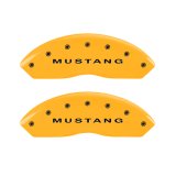 MGP 4 Caliper Covers Engraved Front Mustang Rear Bar & Pony Yellow Finish Blk Char 2006 Ford Mustang thumbnail 4