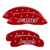 MGP 4 Caliper Covers Engraved Front & Rear Oval Logo/Ford Red Finish Silver Char 2014 Ford F-150 thumbnail 2