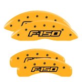MGP 4 Caliper Covers Engraved Front & Rear Oval Logo/Ford Yellow Finish Black Char 2013 Ford F-150 thumbnail 3