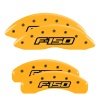 MGP 4 Caliper Covers Engraved Front & Rear Oval Logo/Ford Yellow Finish Black Char 2013 Ford F-150 thumbnail 4