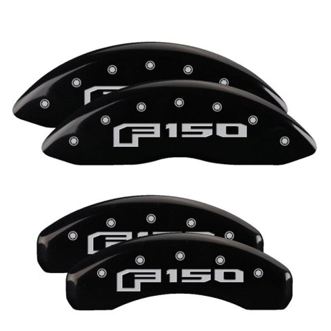 MGP 4 Caliper Covers Engraved F & R Oval Logo/Ford Black Finish Silver Char 2018 Ford Expedition thumbnail 1