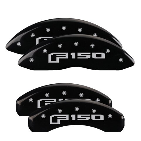 MGP 4 Caliper Covers Engraved F & R Oval Logo/Ford Black Finish Silver Char 2018 Ford Expedition thumbnail 2