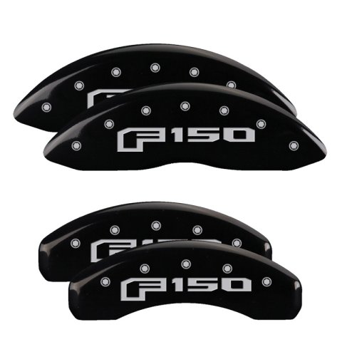 MGP 4 Caliper Covers Engraved F & R Oval Logo/Ford Black Finish Silver Char 2018 Ford Expedition thumbnail 3