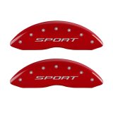 MGP 4 Caliper Covers Engraved Front & Rear 2015/Sport Red Finish Silver Char 2018 Ford Fusion thumbnail 4