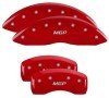 MGP 4 Caliper Covers Engraved Front & Rear MGP Red Finish Silver Characters 2019 Ford Edge thumbnail 6