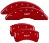 MGP 4 Caliper Covers Engraved Front & Rear MGP Red Finish Silver Char 2019 Volkswagen Atlas thumbnail 6