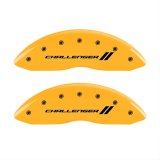 MGP 4 Caliper Covers Engraved F & R Stripes/Challenger Yellow Finish Black Char 2006 Dodge Charger thumbnail 1