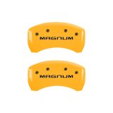 MGP 4 Caliper Covers Engraved Front & Rear Magnum Yellow Finish Black Char 2006 Dodge Charger thumbnail 9