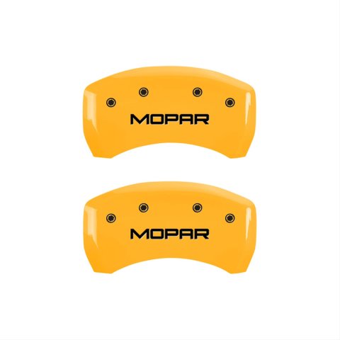 MGP 4 Caliper Covers Engraved Front & Rear Mopar Yellow Finish Black Char 2006 Dodge Charger thumbnail 2