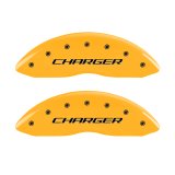 MGP 4 Caliper Covers Engraved Front Charger Rear RT Yellow Finish Black Char 2007 Dodge Charger thumbnail 5