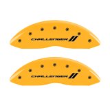 MGP 4 Caliper Covers Engraved F & R Stripes/Challenger Yellow Finish Black Char 2006 Dodge Charger thumbnail 6