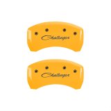 MGP 4 Caliper Covers Engraved F & R Cursive/Challenger Yellow Finish Black Char 2006 Dodge Charger thumbnail 2