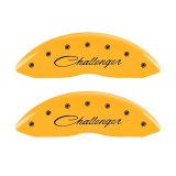 MGP 4 Caliper Covers Engraved F & R Cursive/Challenger Yellow Finish Black Char 2006 Dodge Charger thumbnail 5