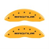 MGP 4 Caliper Covers Engraved Front & Rear Magnum Yellow Finish Black Char 2006 Dodge Charger thumbnail 1