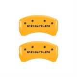 MGP 4 Caliper Covers Engraved Front & Rear Magnum Yellow Finish Black Char 2006 Dodge Charger thumbnail 2