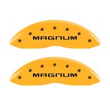 MGP 4 Caliper Covers Engraved Front & Rear Magnum Yellow Finish Black Char 2006 Dodge Charger thumbnail 5