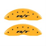 MGP 4 Caliper Covers Engraved Front & Rear RT1-Truck Yellow Finish Black Char 2007 Dodge Charger thumbnail 1