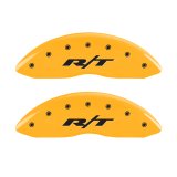 MGP 4 Caliper Covers Engraved Front & Rear RT1-Truck Yellow Finish Black Char 2007 Dodge Charger thumbnail 7